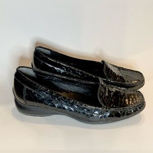 Geox Black Patent Loafers